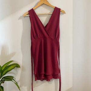 Suzy Vintage Burgundy Sleeveless Top